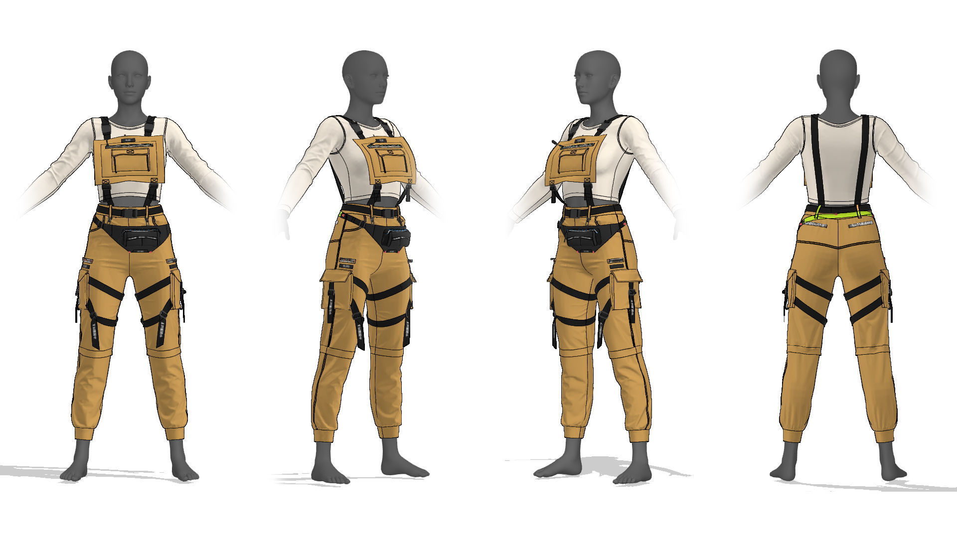 3 Outfits - Marvelous - CLO Project file - Video Process 3D Model Collection_11