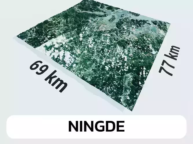 Ningde China City Landscape 3D Model