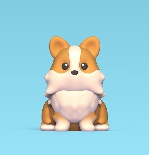 Corgi Dog 3D print model