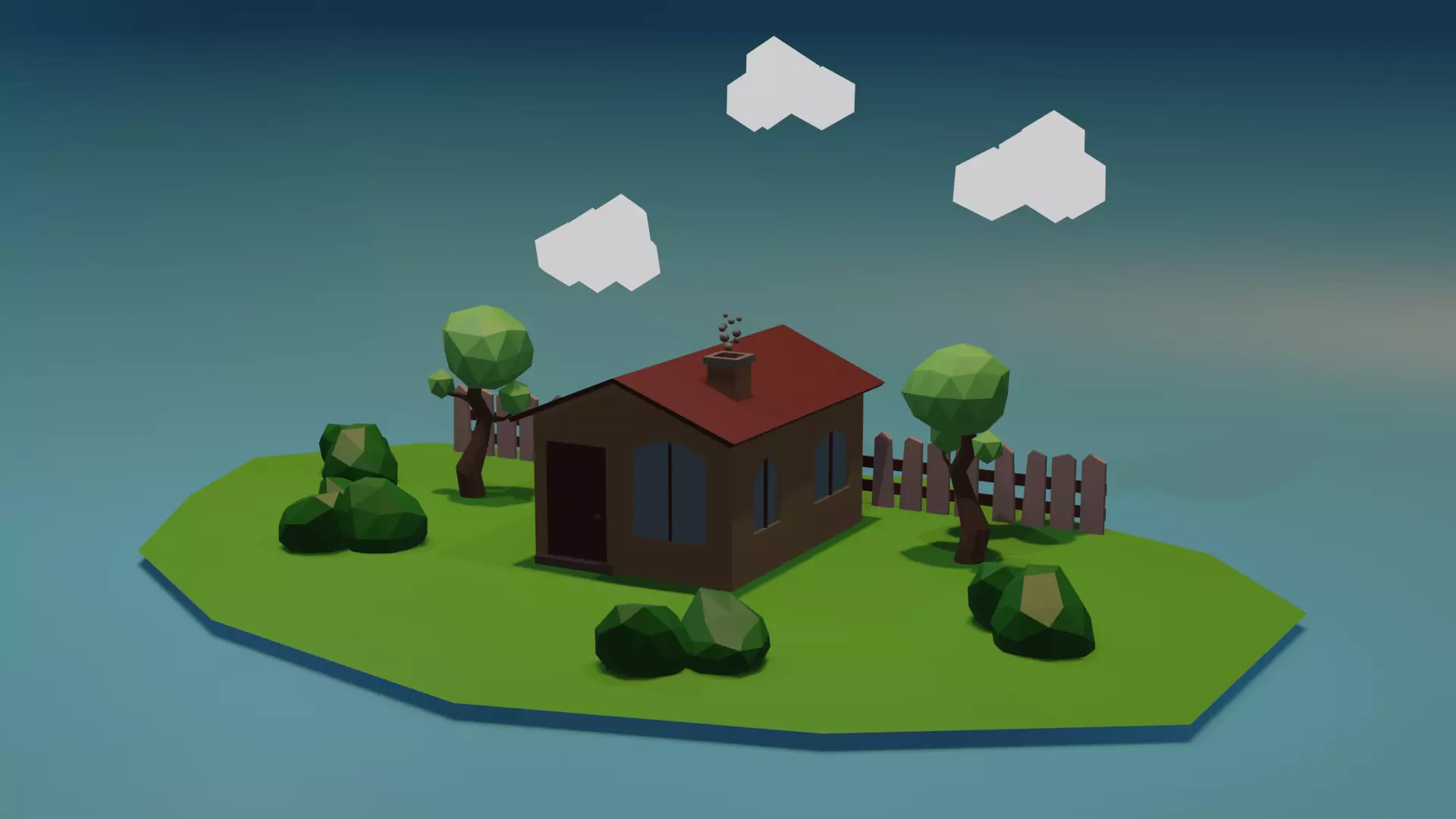 ciftlik evi Free low-poly 3D model_0