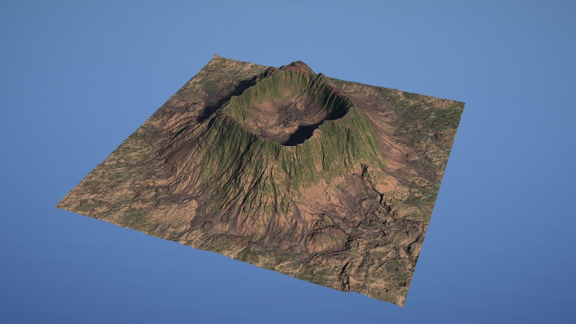 Landscape Environment Volcano Snow 15 Low-poly 3D model_14