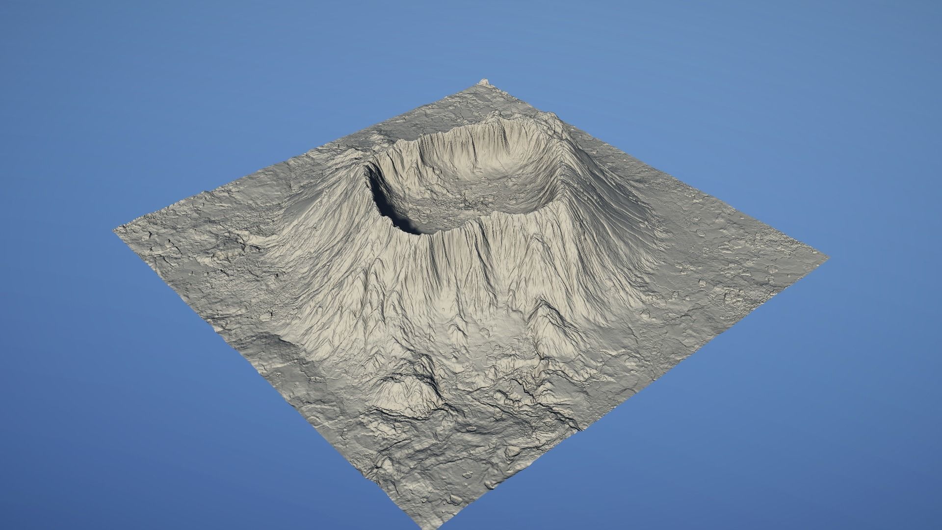 Landscape Environment Volcano Snow 15 Low-poly 3D model_27
