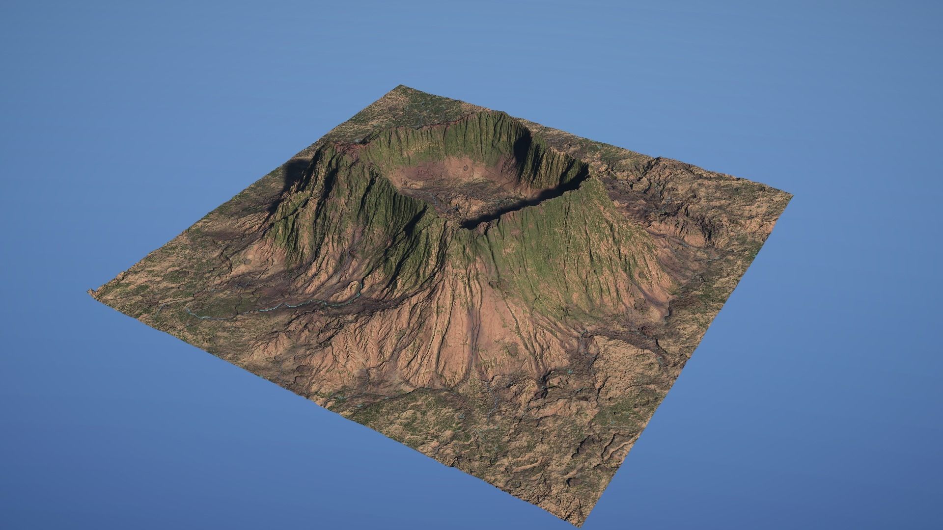 Landscape Environment Volcano Snow 15 Low-poly 3D model_9