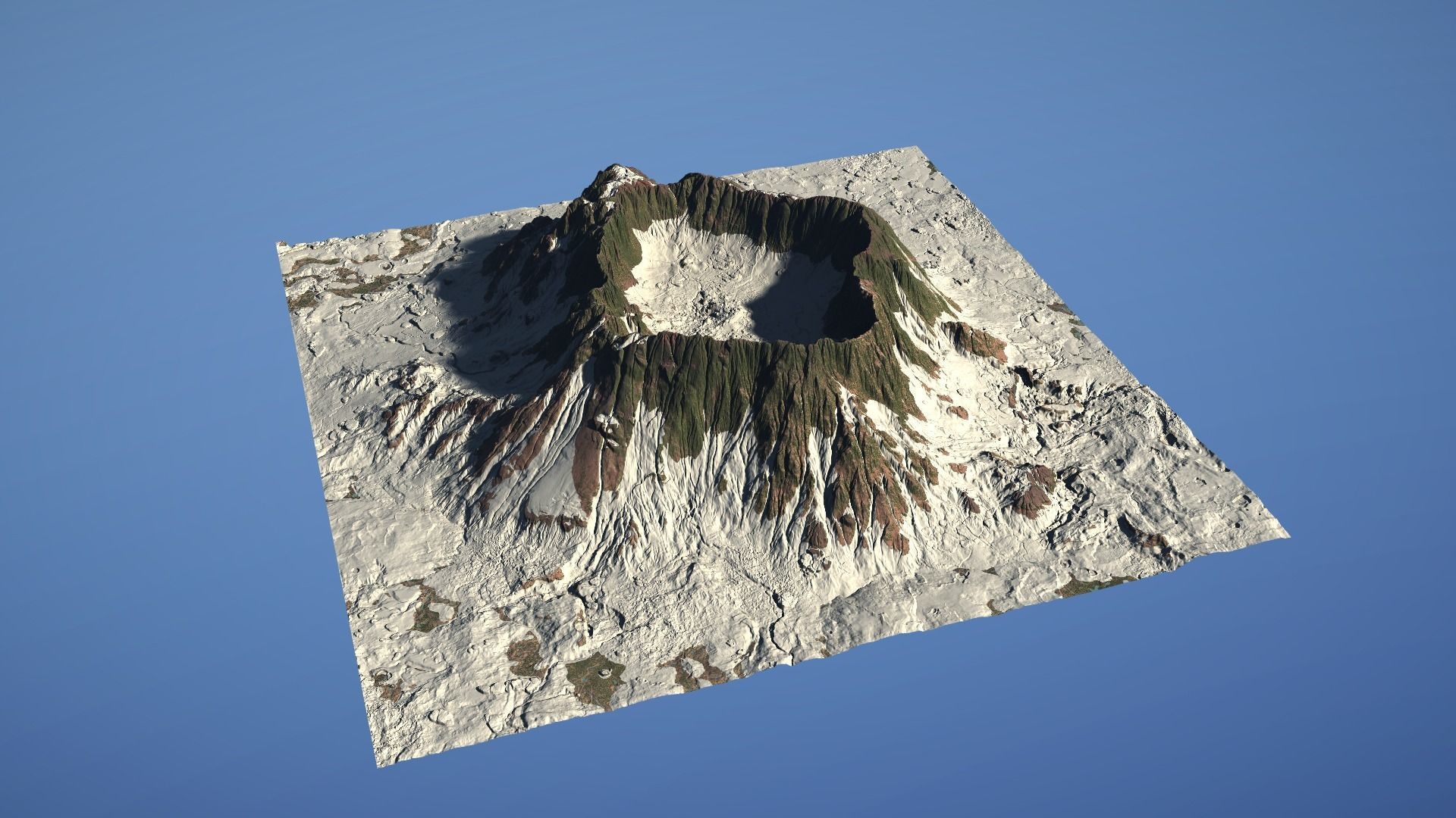 Landscape Environment Volcano Snow 15 Low-poly 3D model_12