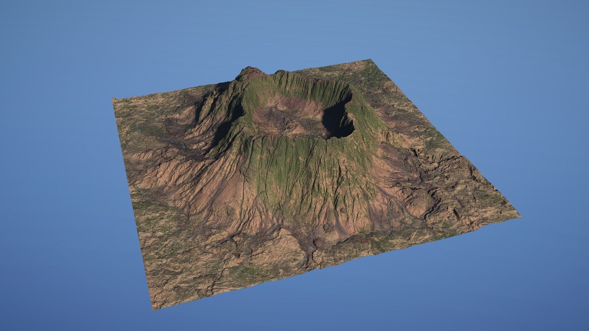 Landscape Environment Volcano Snow 15 Low-poly 3D model_11