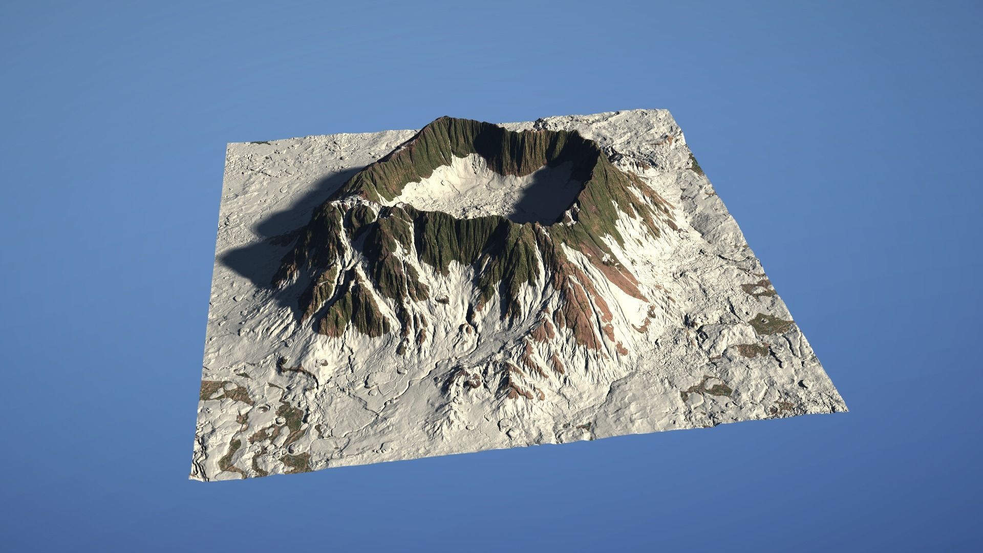 Landscape Environment Volcano Snow 15 Low-poly 3D model_7