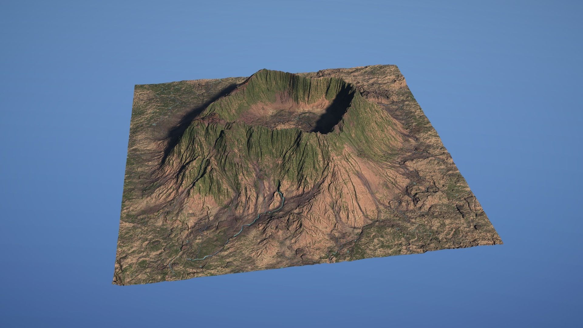 Landscape Environment Volcano Snow 15 Low-poly 3D model_6