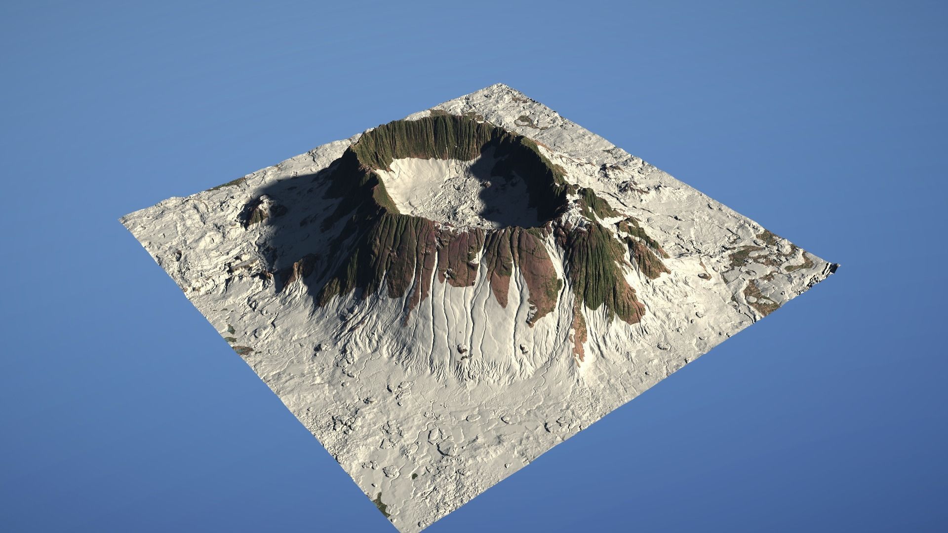 Landscape Environment Volcano Snow 15 Low-poly 3D model_22