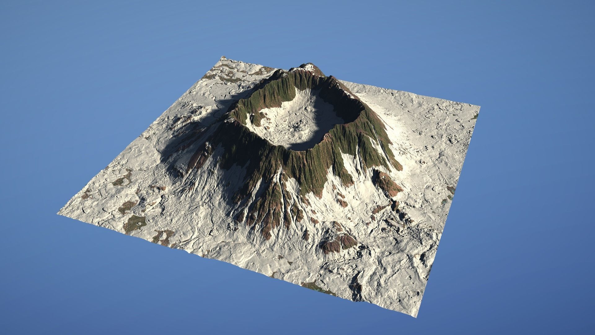 Landscape Environment Volcano Snow 15 Low-poly 3D model_15
