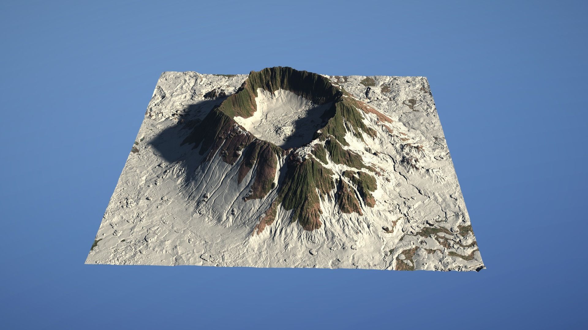 Landscape Environment Volcano Snow 15 Low-poly 3D model_2