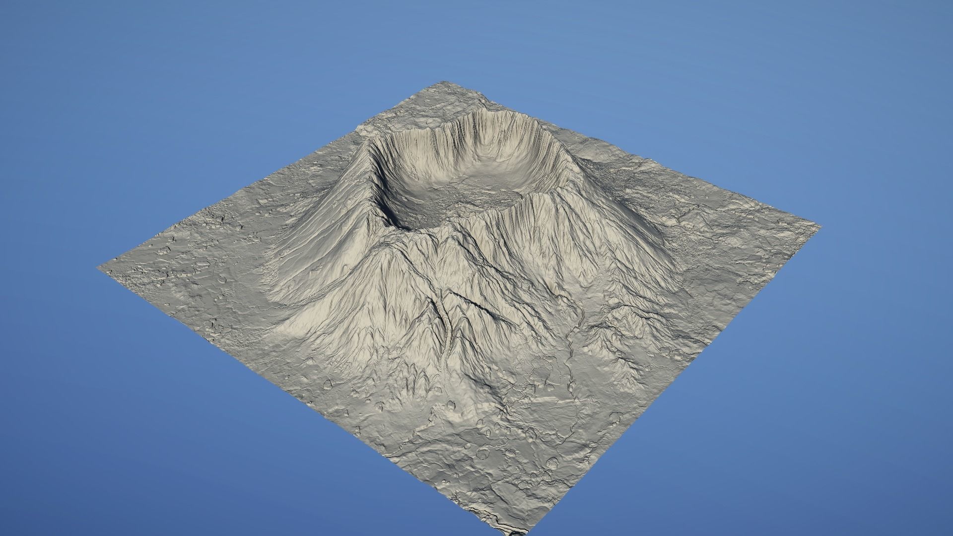 Landscape Environment Volcano Snow 15 Low-poly 3D model_8