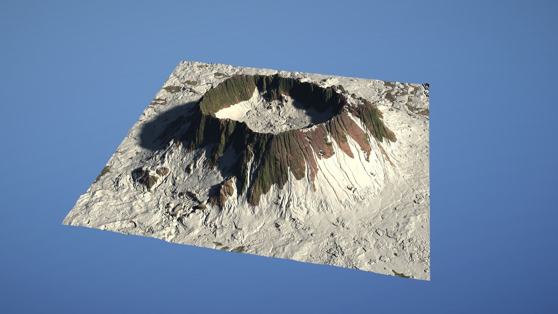 Landscape Environment Volcano Snow 15 Low-poly 3D model_20