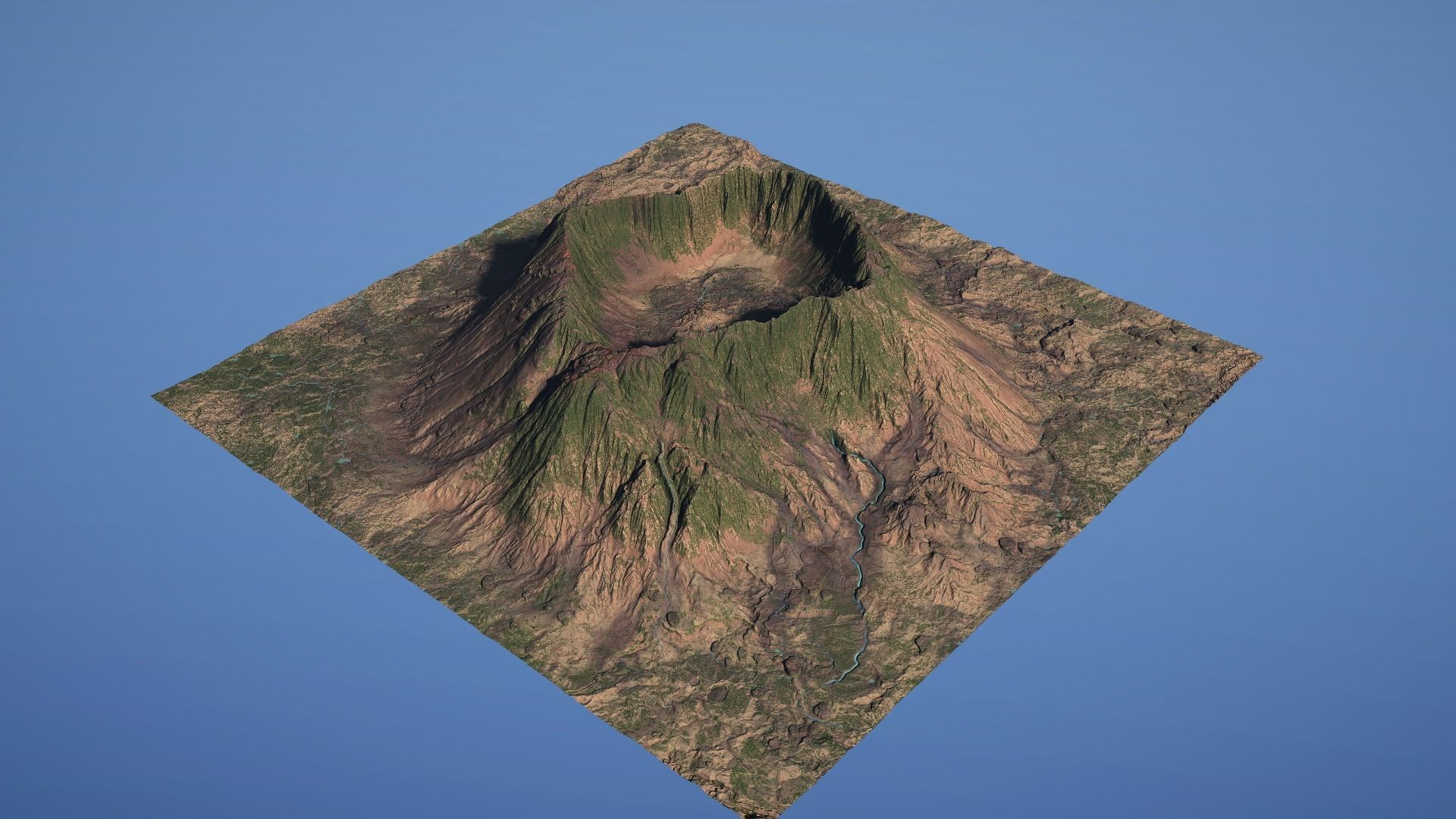 Landscape Environment Volcano Snow 15 Low-poly 3D model_4