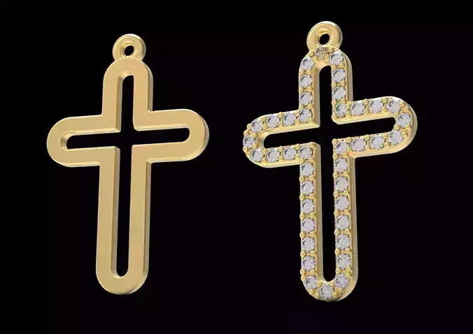 Cross pendant 1 3D print model