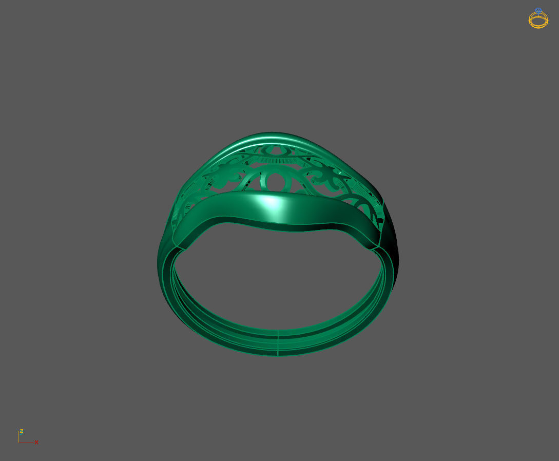 Women Plain Ring Ready STL 3DM Models Womens Rings 3D models 3D print model_4