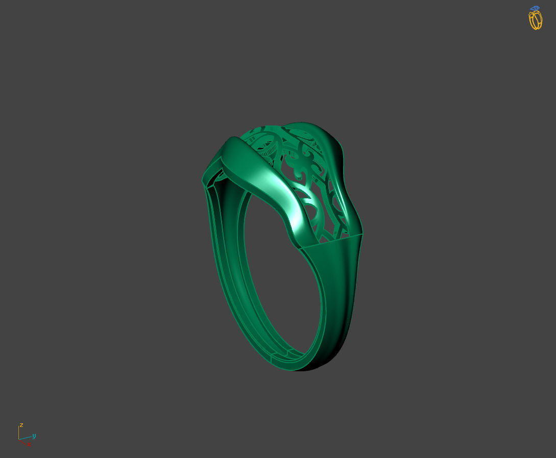 Women Plain Ring Ready STL 3DM Models Womens Rings 3D models 3D print model_3
