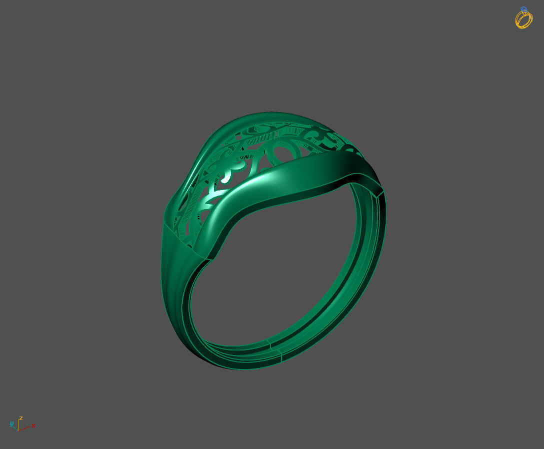 Women Plain Ring Ready STL 3DM Models Womens Rings 3D models 3D print model_2