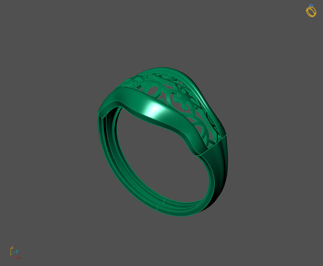 Women Plain Ring Ready STL 3DM Models Womens Rings 3D models 3D print model_1