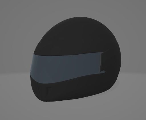 Helmet High Poly motorcycle Free 3D model_1