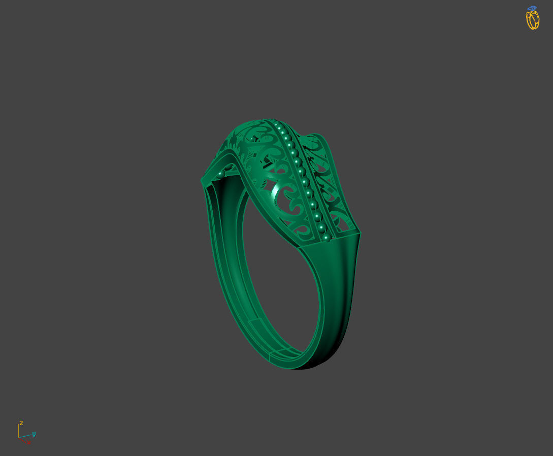 Women Plain Ring Ready STL 3DM Models Womens Rings 3D models 3D print model_3