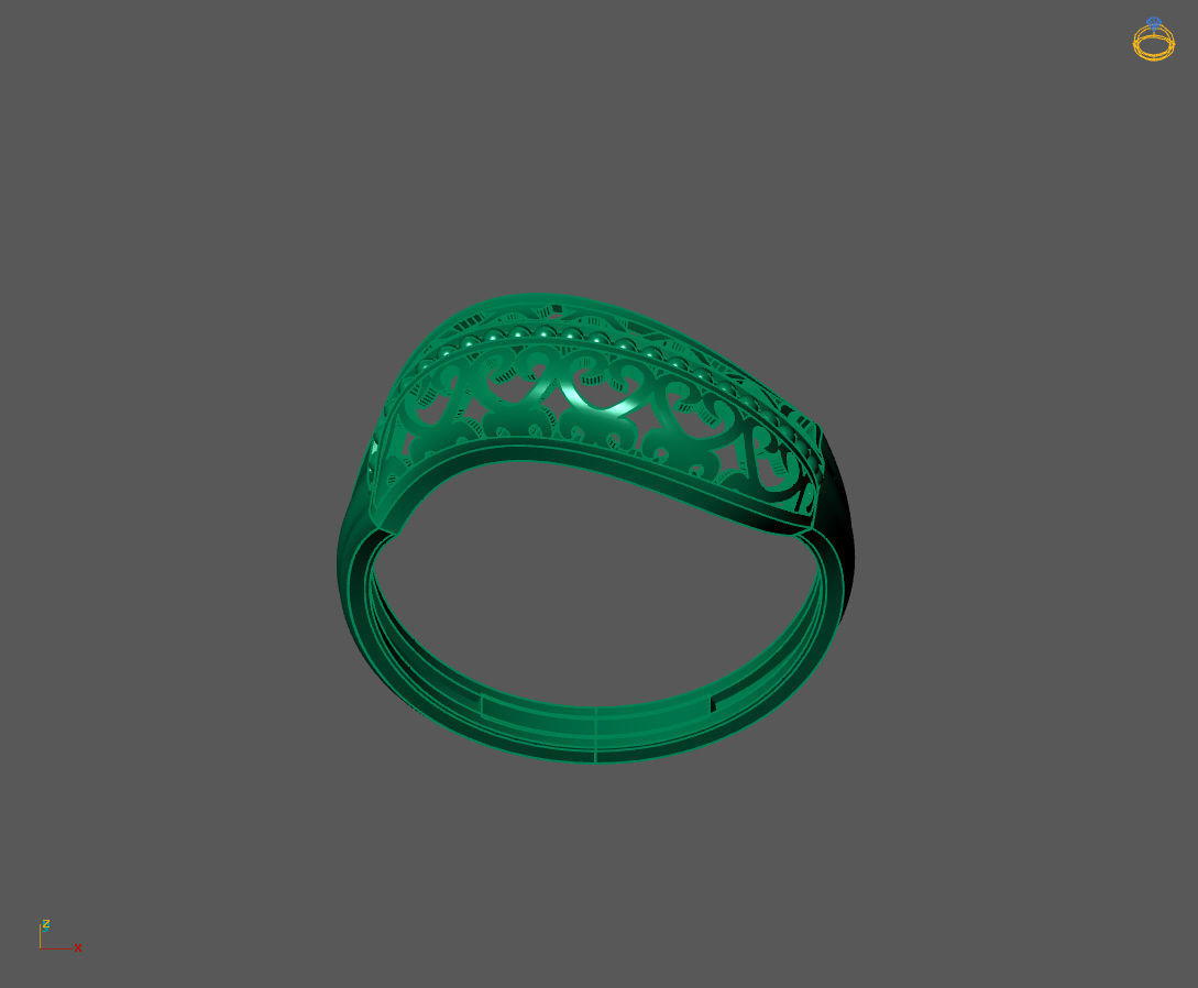 Women Plain Ring Ready STL 3DM Models Womens Rings 3D models 3D print model_4