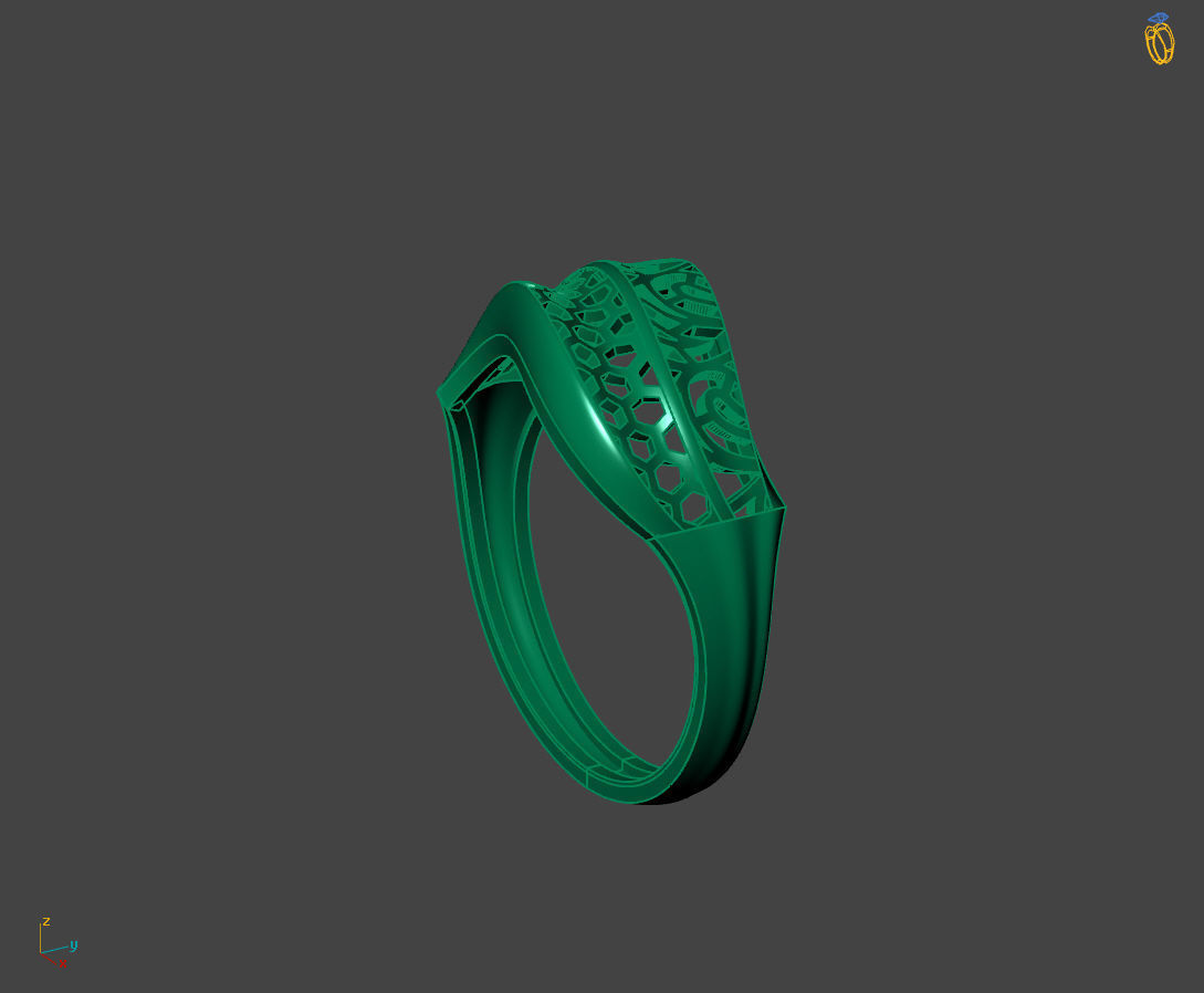 Women Plain Ring Ready STL 3DM Models Womens Rings 3D models 3D print model_3