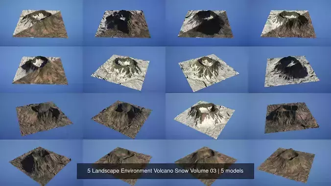 5 Landscape Environment Volcano Snow Volume 03