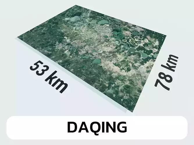 Daqing China City Landscape 3D Model