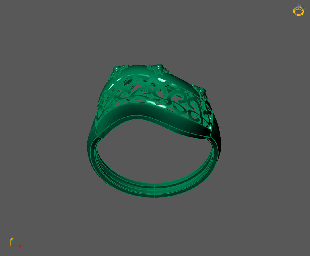 Women Plain Ring Ready STL 3DM Models Womens Rings 3D models 3D print model_4