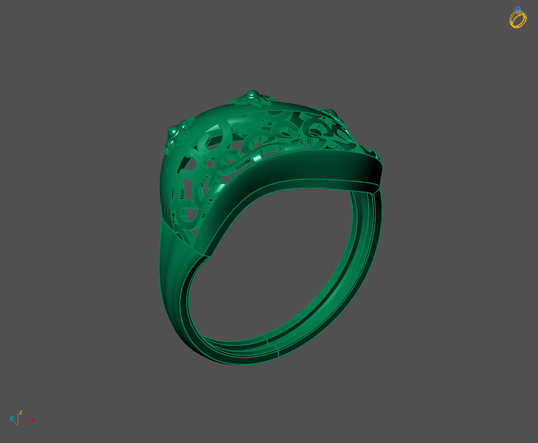 Women Plain Ring Ready STL 3DM Models Womens Rings 3D models 3D print model_2