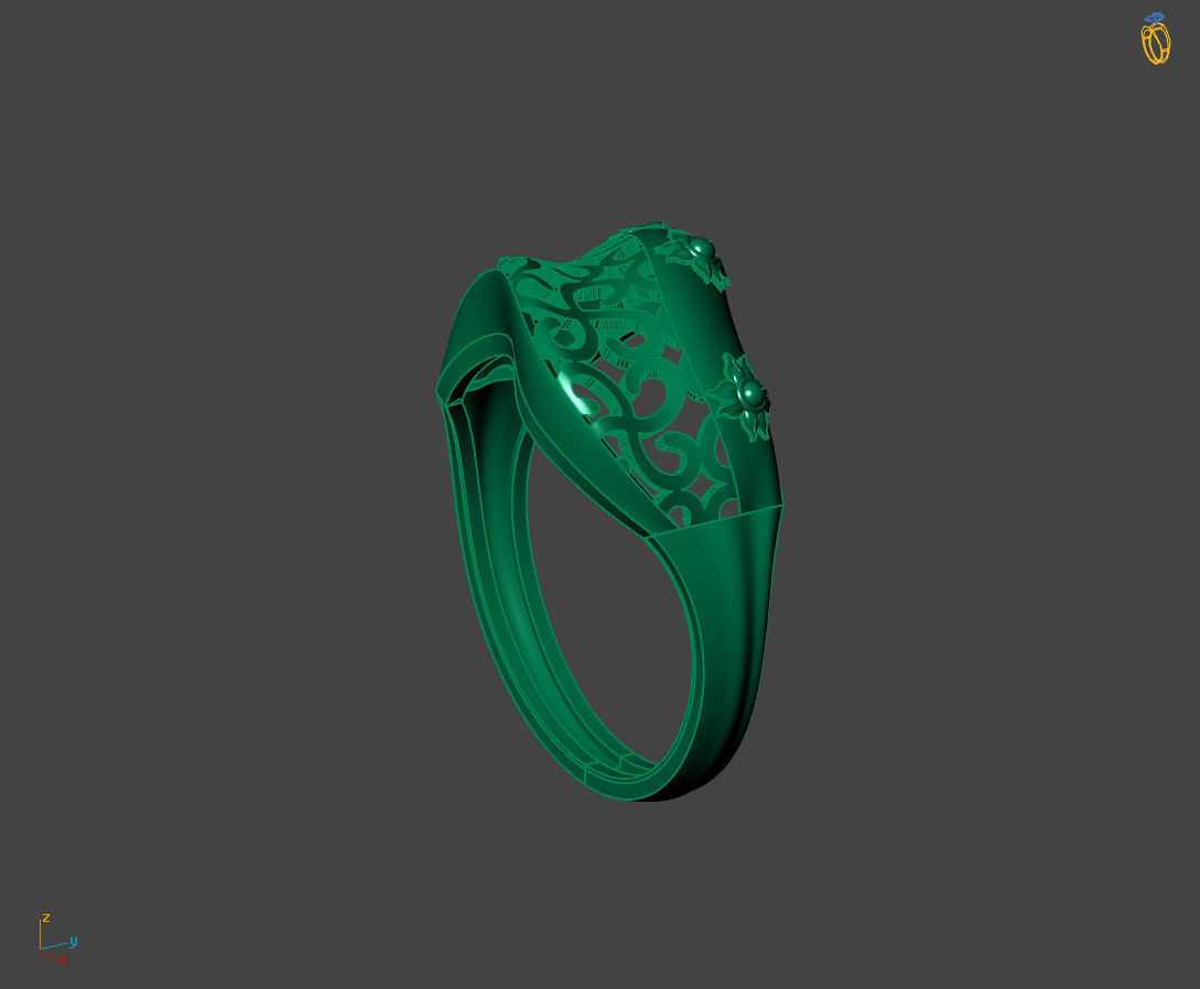 Women Plain Ring Ready STL 3DM Models Womens Rings 3D models 3D print model_3