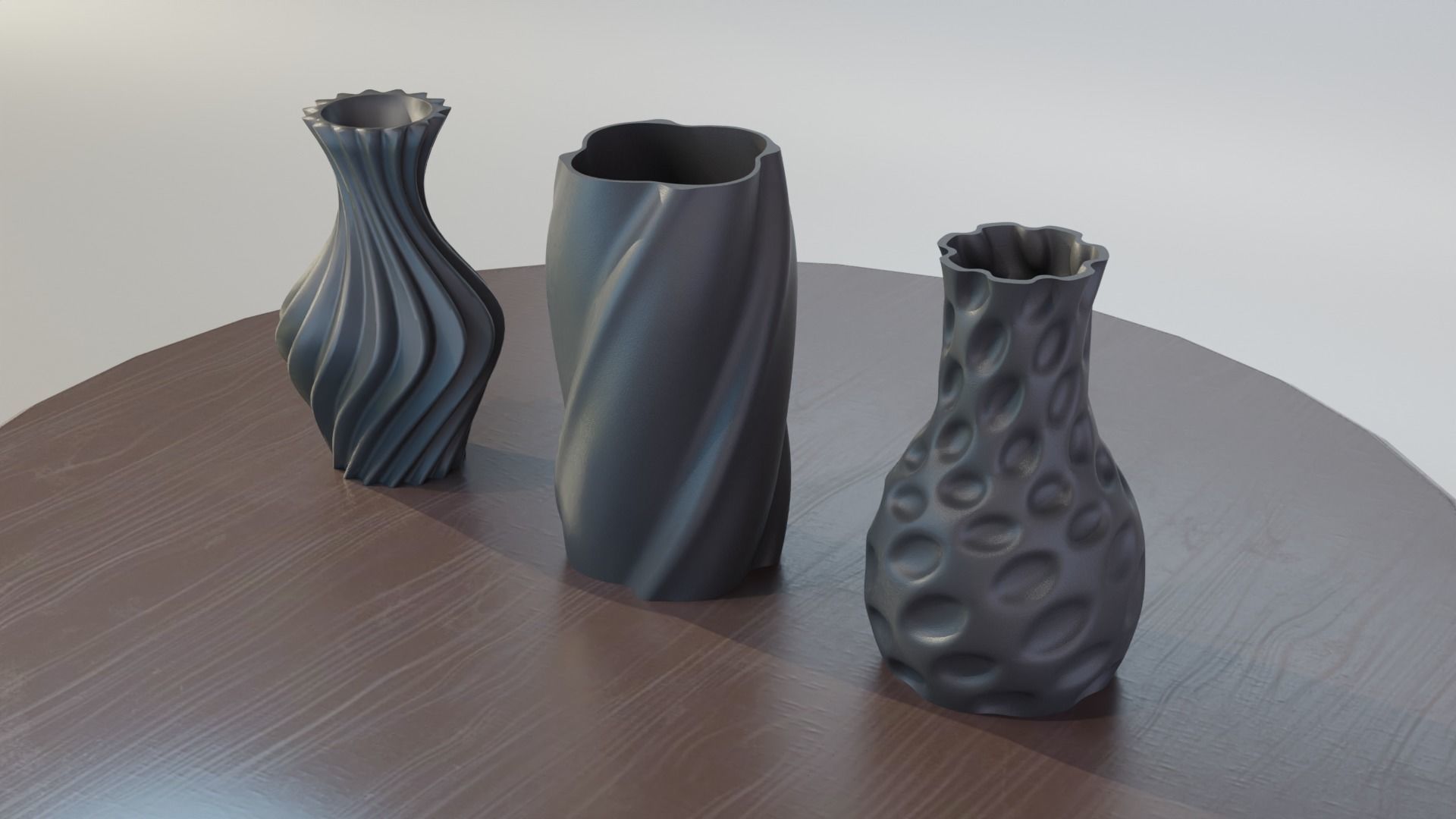 Vase 3pcs 3D print model_7