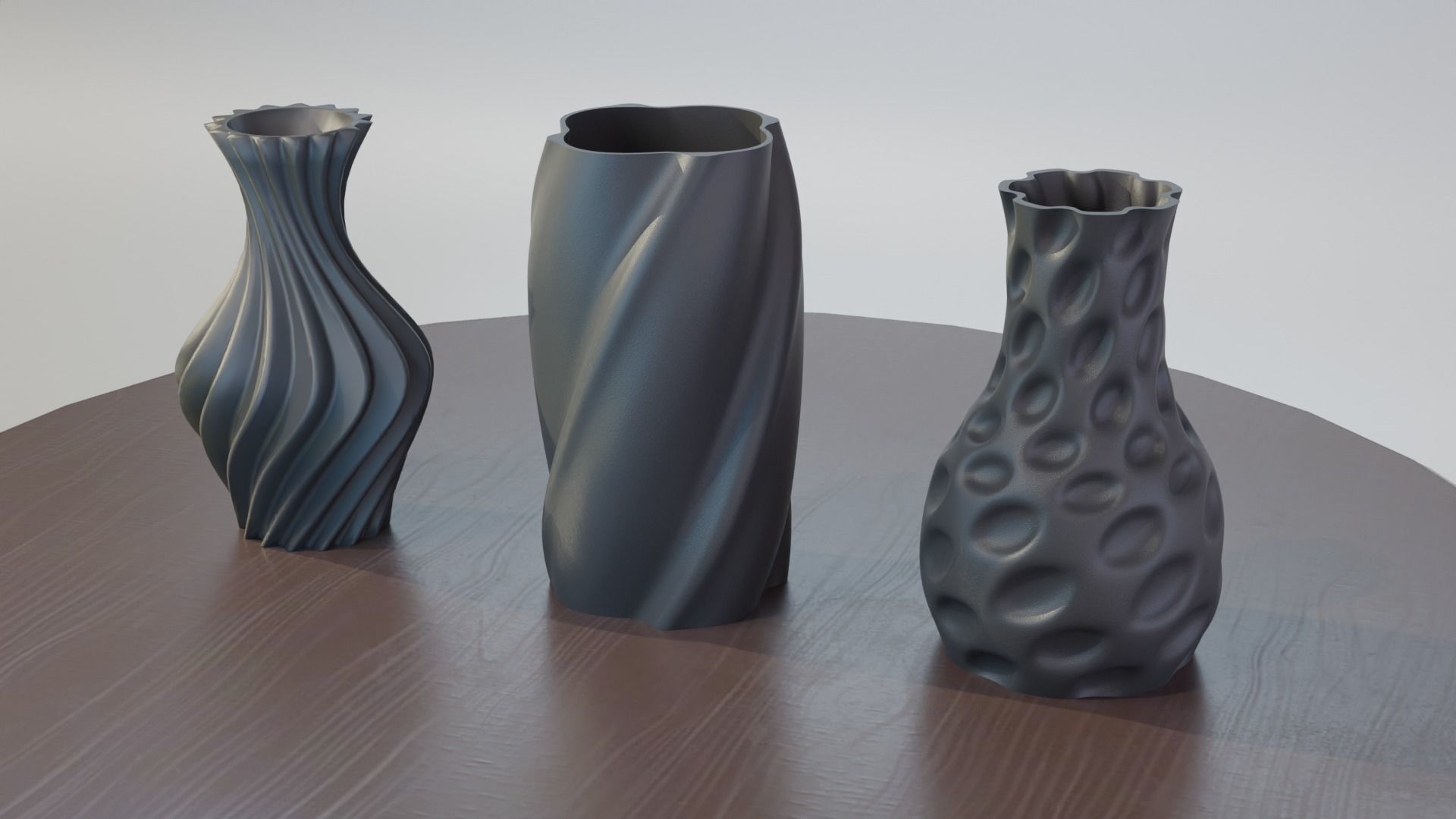 Vase 3pcs 3D print model_11