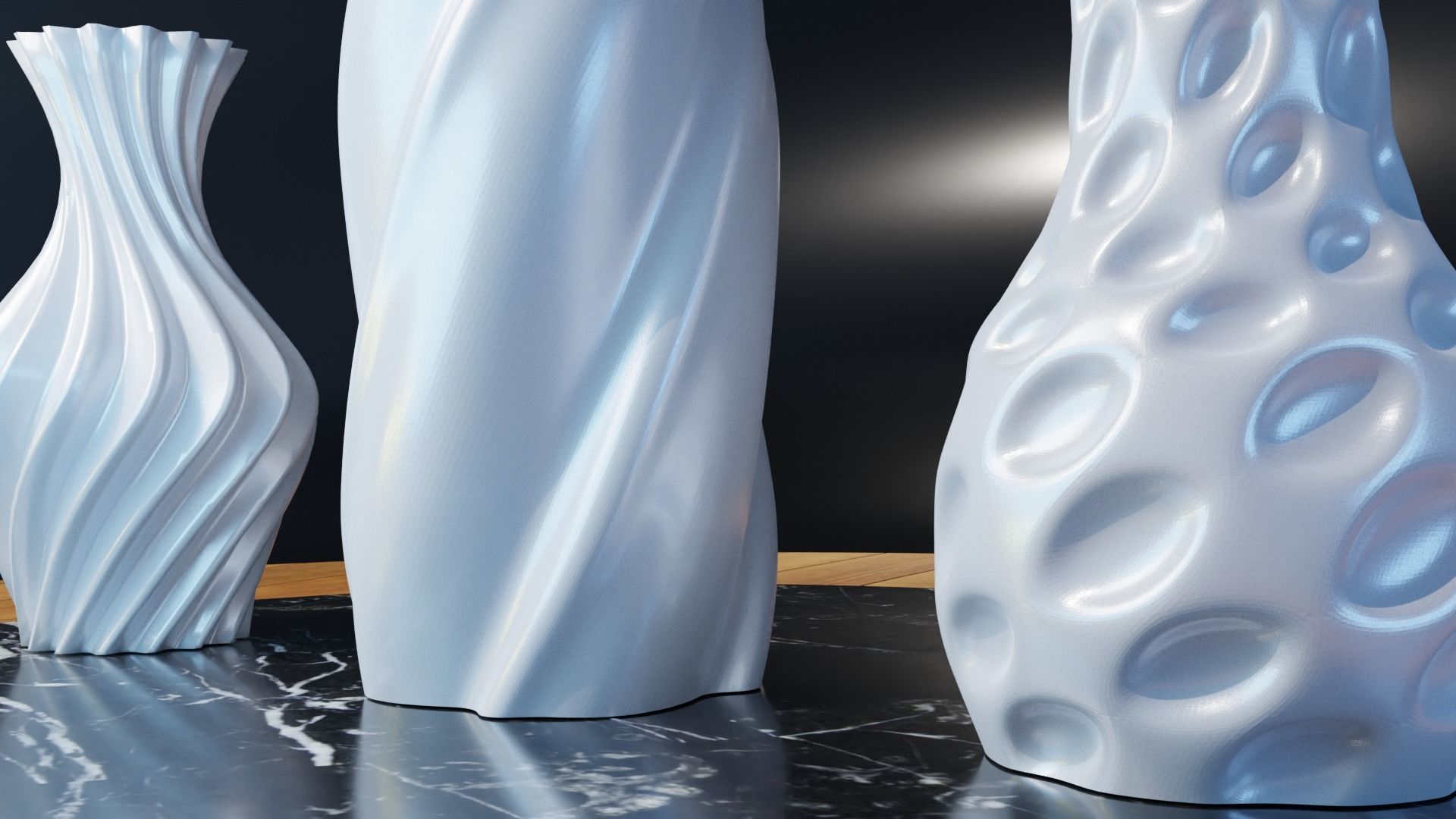 Vase 3pcs 3D print model_12