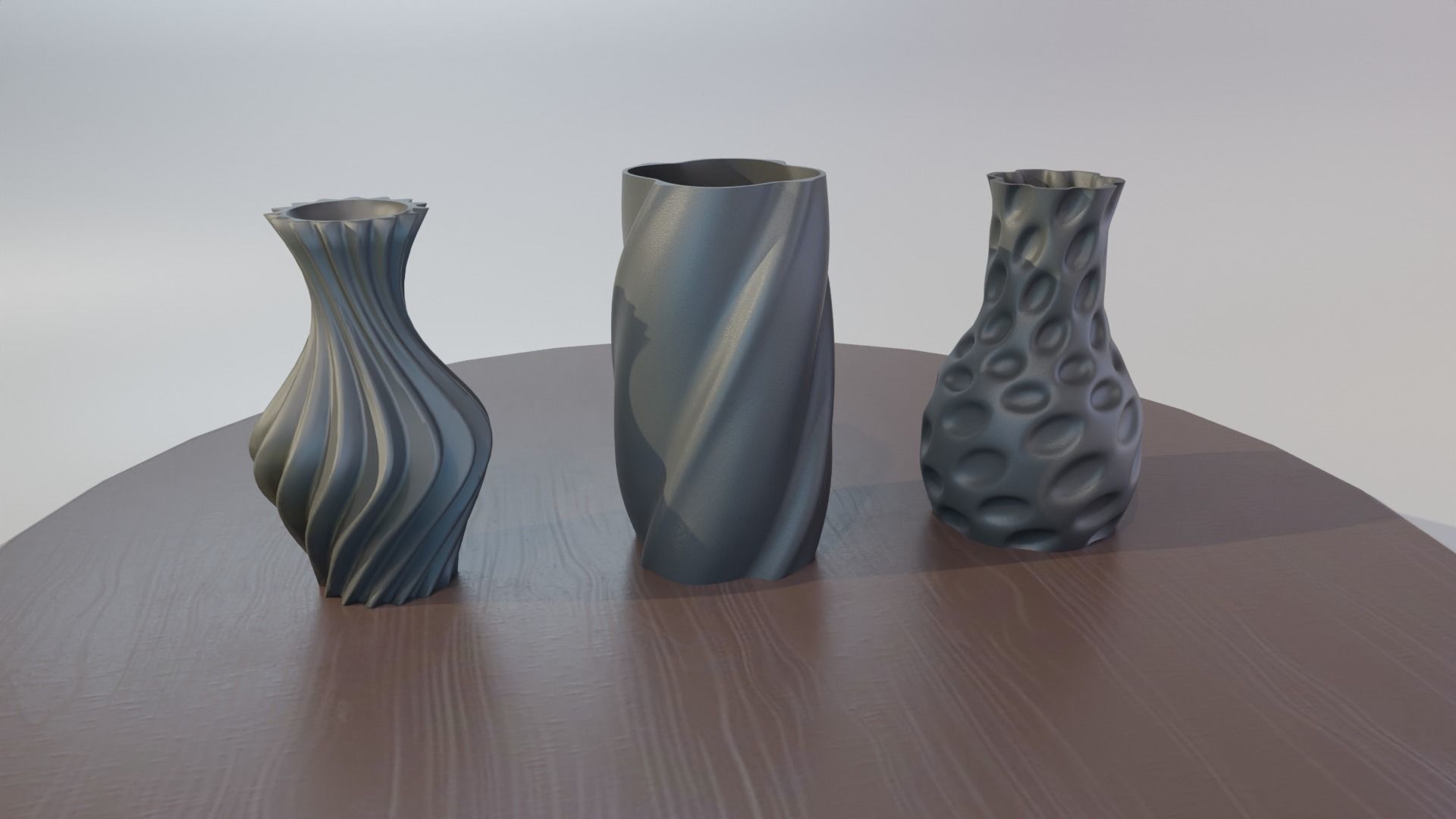 Vase 3pcs 3D print model_13