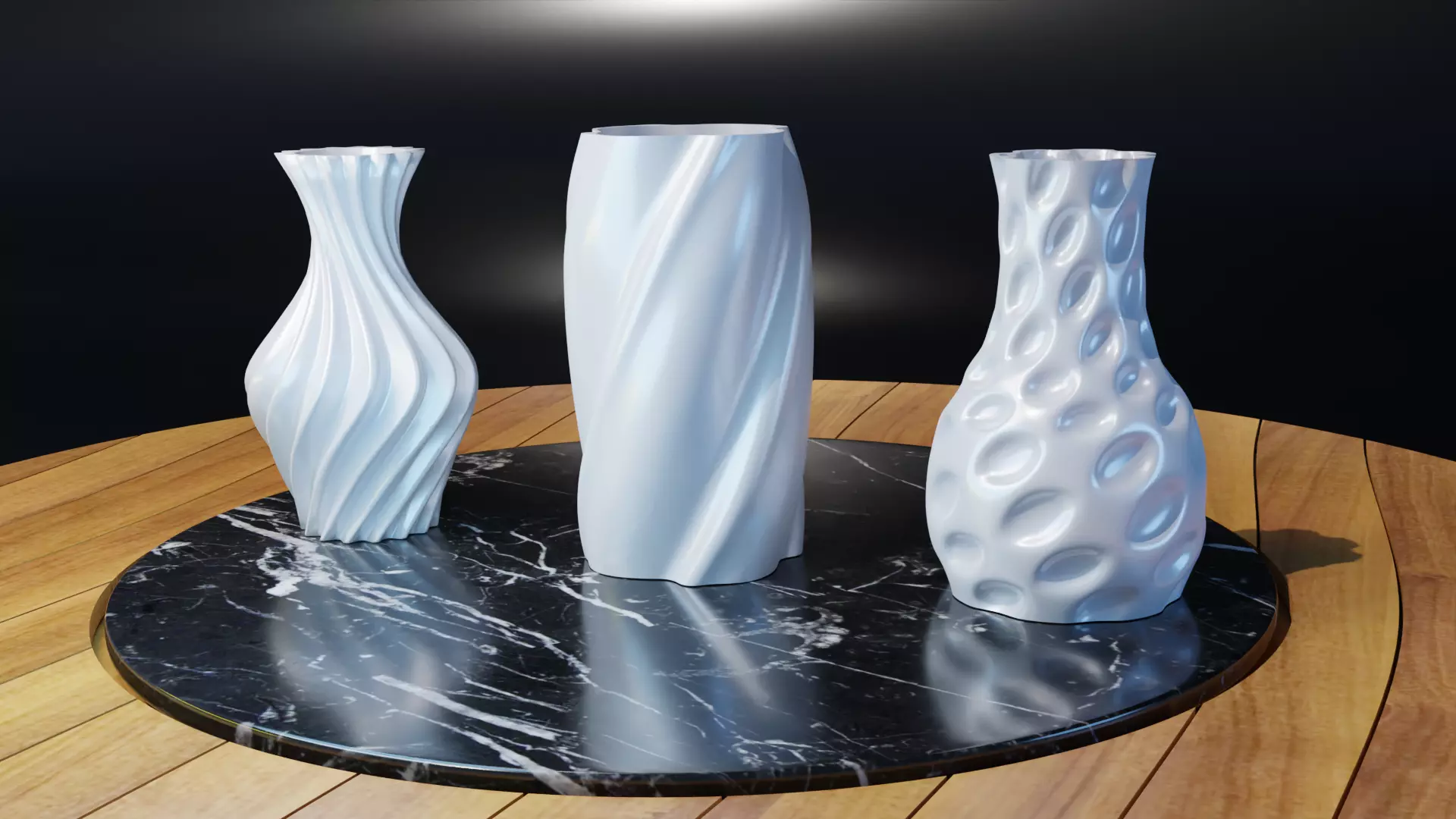 Vase 3pcs 3D print model_0