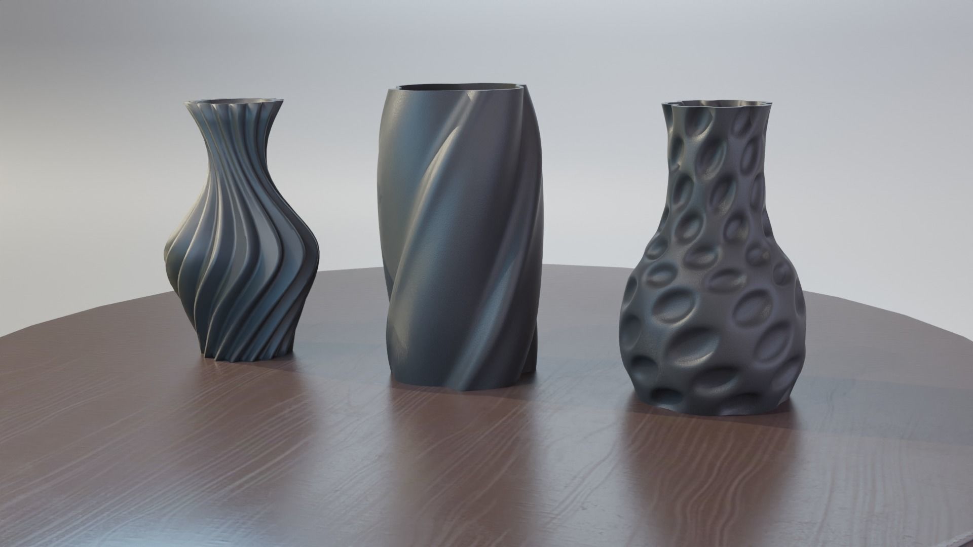 Vase 3pcs 3D print model_16