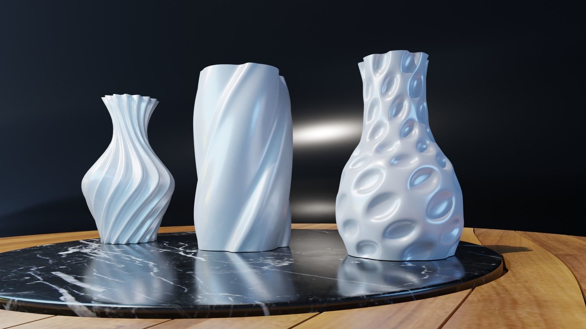 Vase 3pcs 3D print model_10