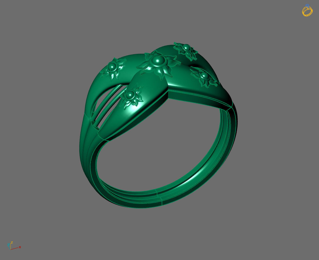 Women Plain Ring Ready STL 3DM Models Womens Rings 3D models 3D print model_2