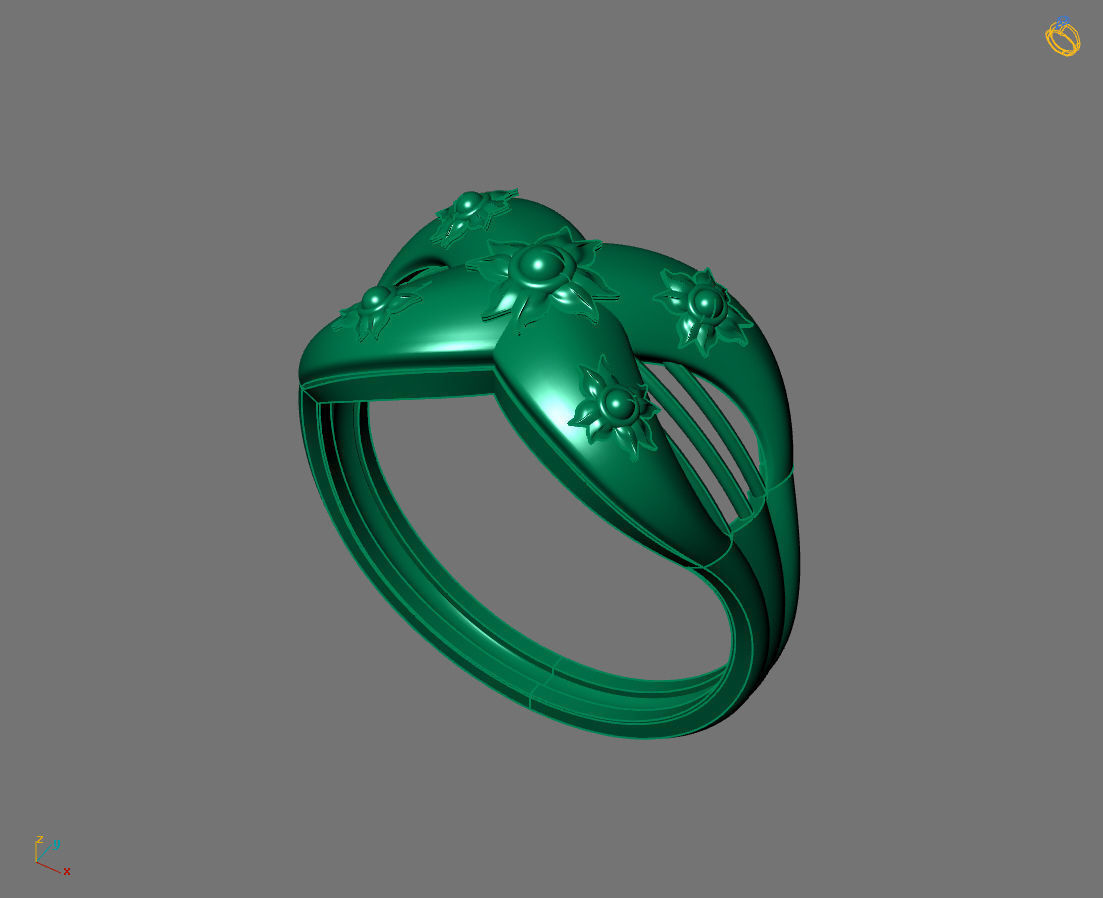 Women Plain Ring Ready STL 3DM Models Womens Rings 3D models 3D print model_1