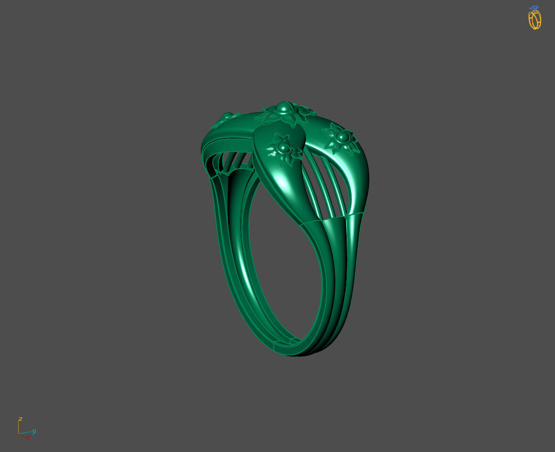 Women Plain Ring Ready STL 3DM Models Womens Rings 3D models 3D print model_3