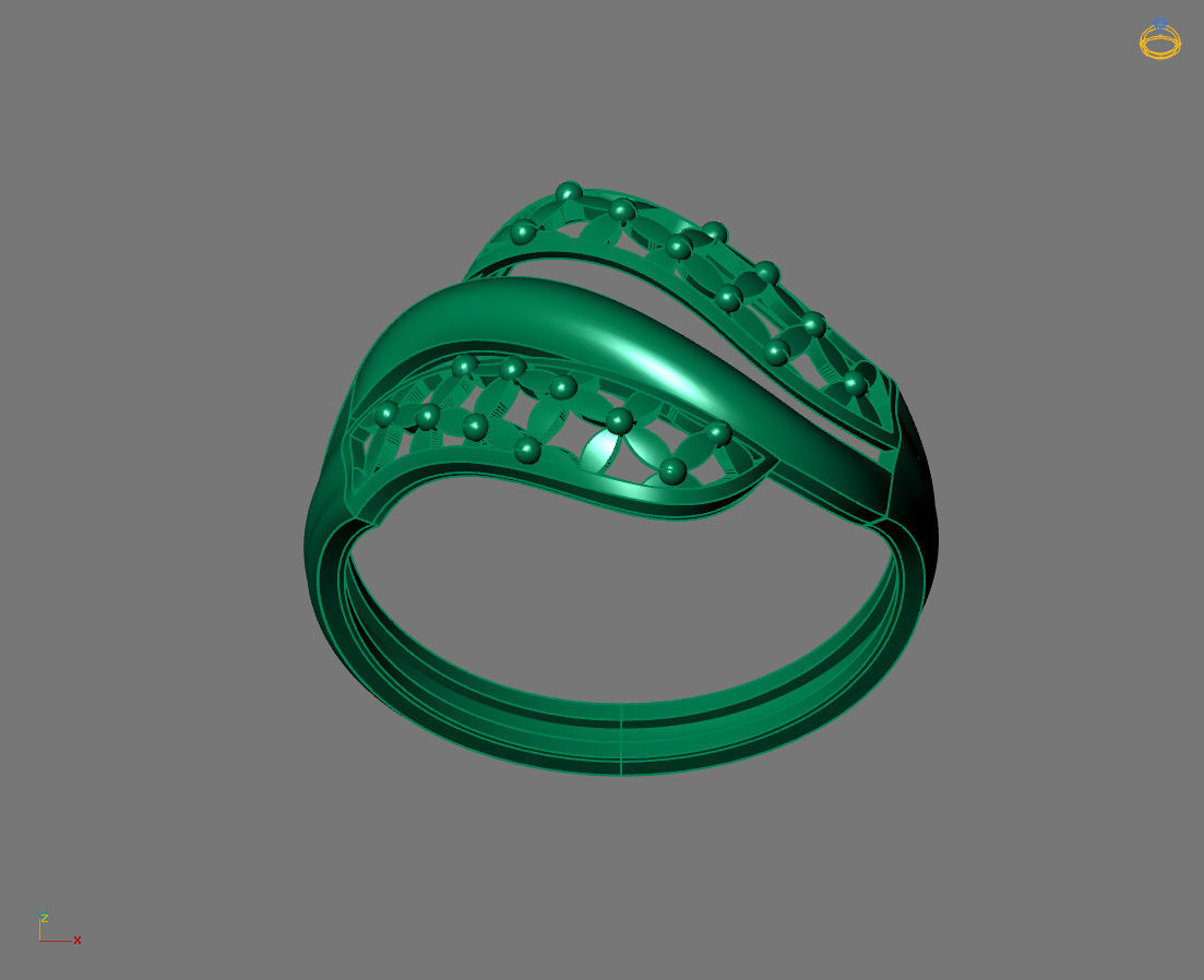 Women Plain Ring Ready STL 3DM Models Womens Rings 3D models 3D print model_4