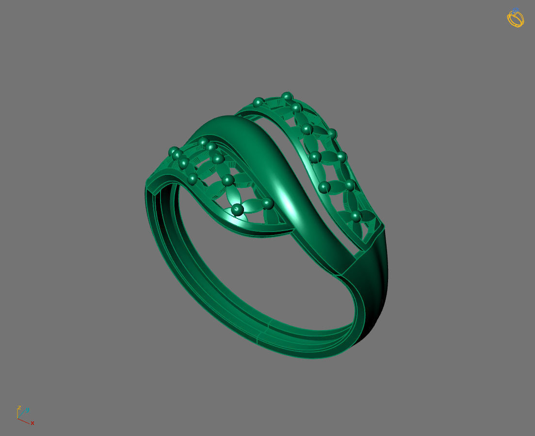 Women Plain Ring Ready STL 3DM Models Womens Rings 3D models 3D print model_1