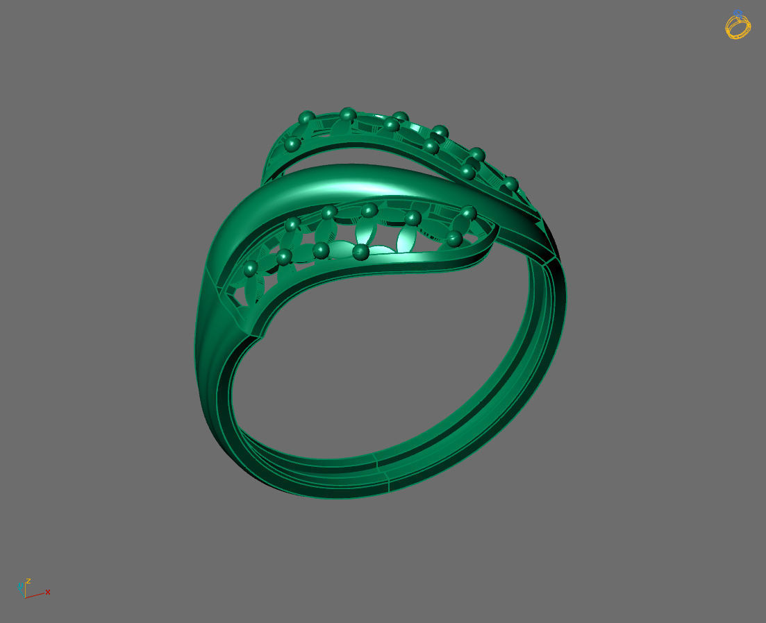 Women Plain Ring Ready STL 3DM Models Womens Rings 3D models 3D print model_2