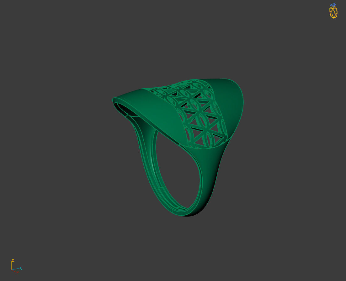 Women Plain Ring Ready STL 3DM Models Womens Rings 3D models 3D print model_3