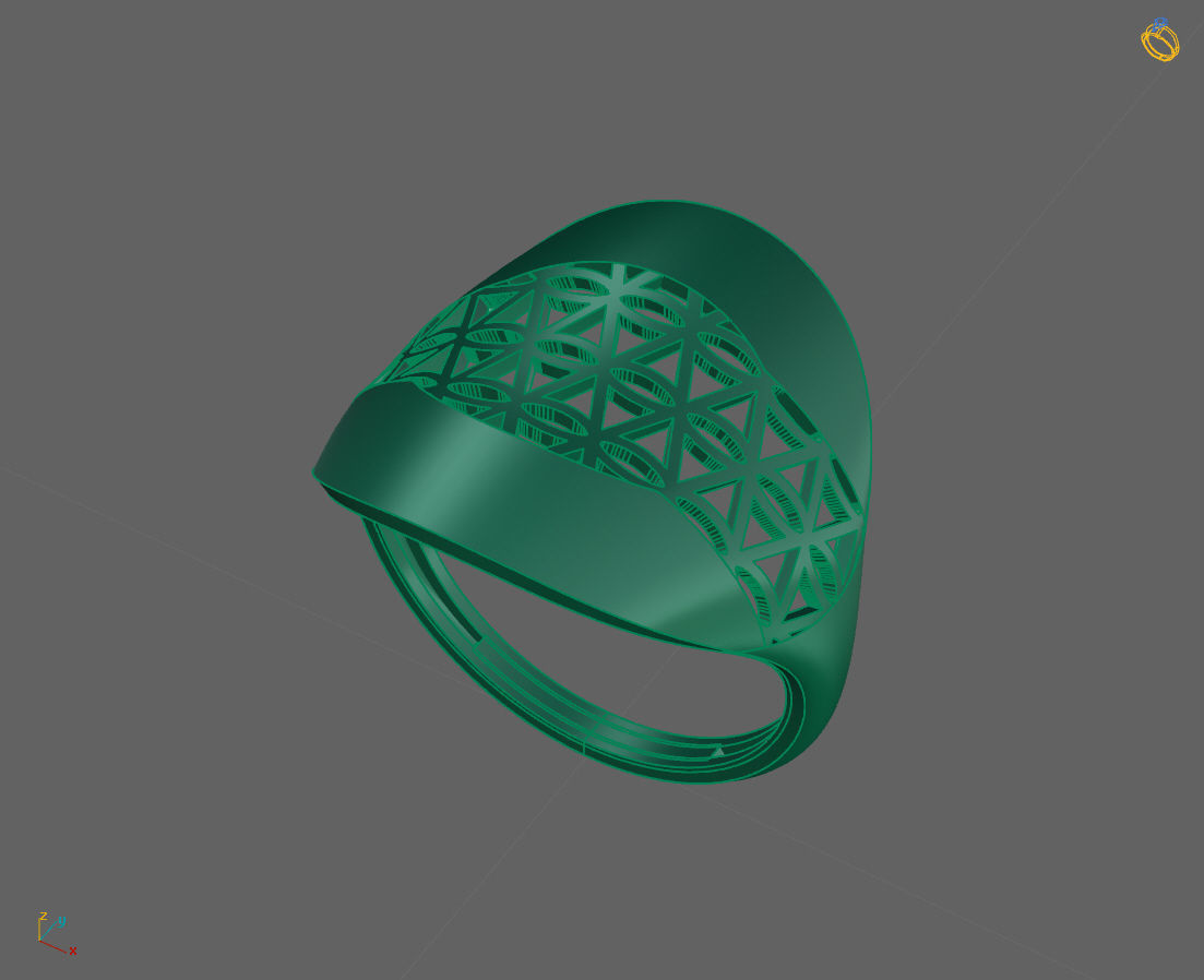 Women Plain Ring Ready STL 3DM Models Womens Rings 3D models 3D print model_1