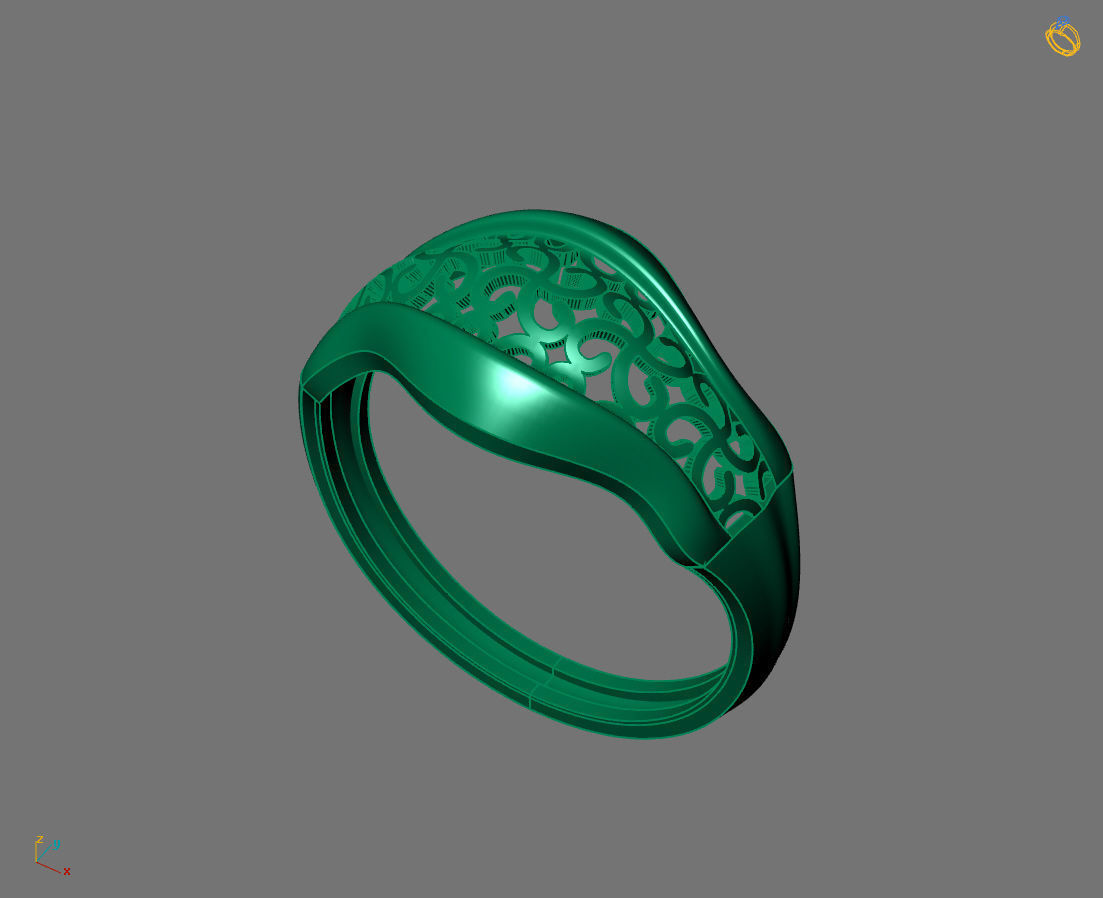 Women Plain Ring Ready STL 3DM Models Womens Rings 3D models 3D print model_1