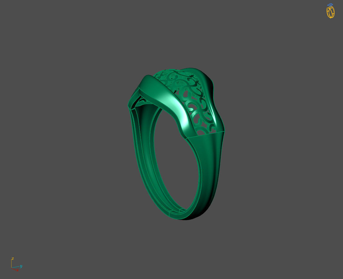 Women Plain Ring Ready STL 3DM Models Womens Rings 3D models 3D print model_3
