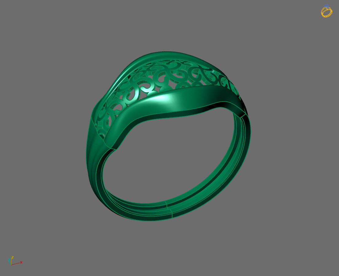 Women Plain Ring Ready STL 3DM Models Womens Rings 3D models 3D print model_2