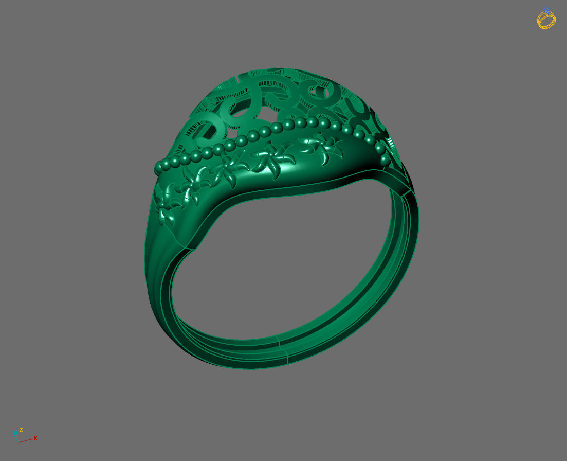 Women Plain Ring Ready STL 3DM Models Womens Rings 3D models 3D print model_2